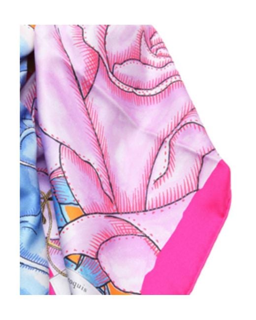 Dior Pink Printed Silk Scarf