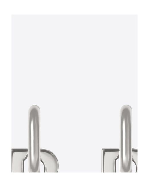 Balenciaga White B Chain Xs Earrings