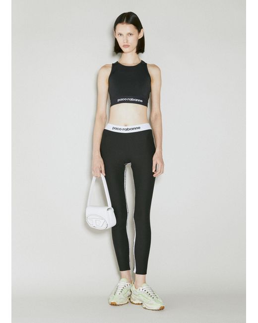 Rabanne Multicolor Logo Detailed Sleeveless Sports Bra