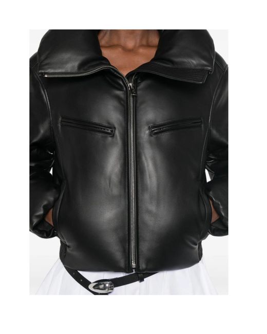 Alexander Wang Black Funnel-Neck Padded Jacket