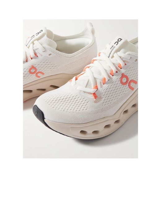 On Shoes Natural Rubber-Trimmed Mesh Sneakers