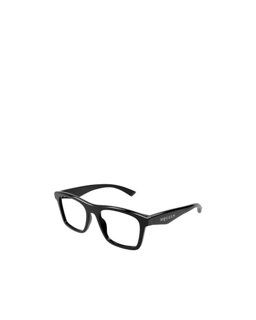 McQueen White Eyewear Square Frame Glasses for men