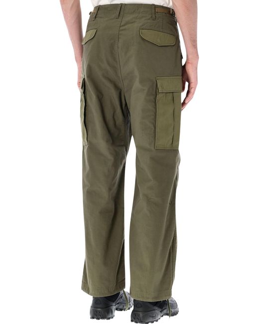 Nanamica Green Utility Cargo Pants for men