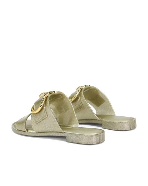Ferragamo Multicolor Logo Buckle Flip-Flops