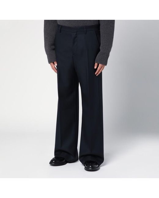 AMI Blue Tailored Trousers for men