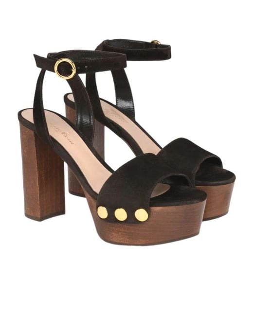 Gianvito Rossi Black Ardèa Platform Heeled Sandals