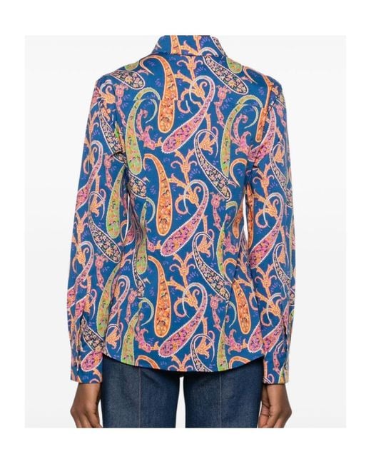 Etro Blue Paisley-Pattern Shirt