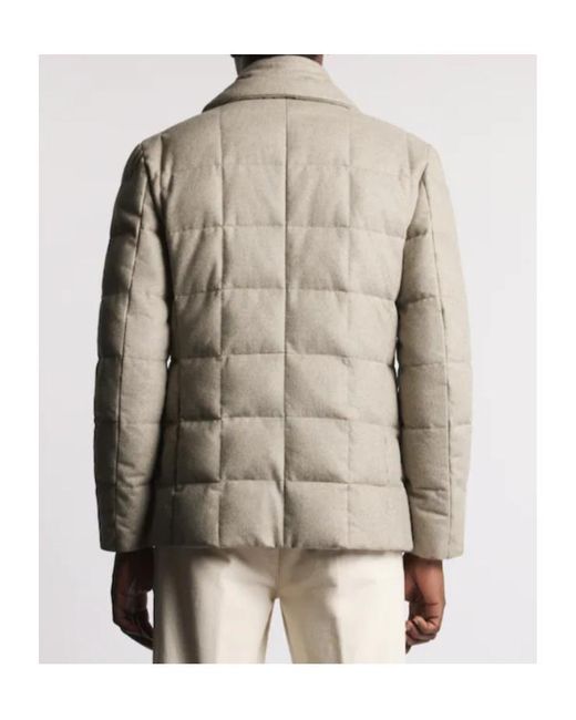 Fay Natural Quilted Zip-Closure Coat for men