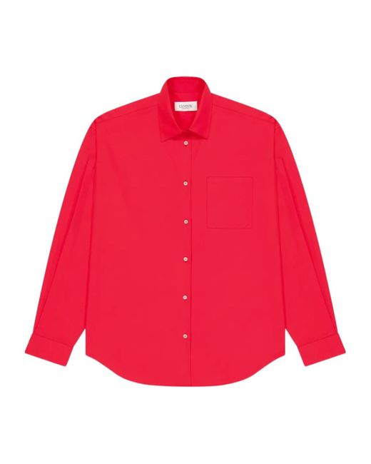 Laneus Red Button-Up Shirt