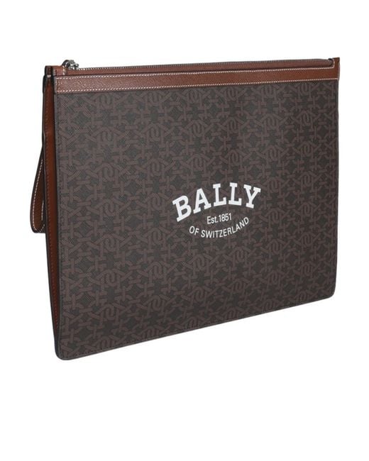 Bally Black Monogram Logo Handbag for men