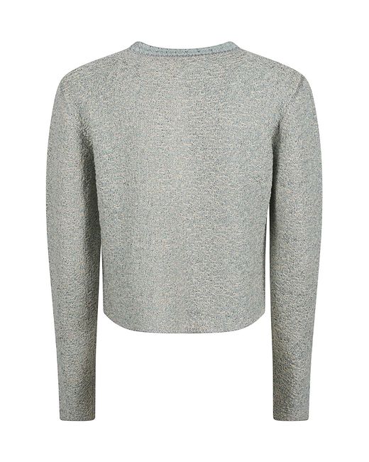 Fabiana Filippi Gray Long-Sleeved Knitted Cardigan