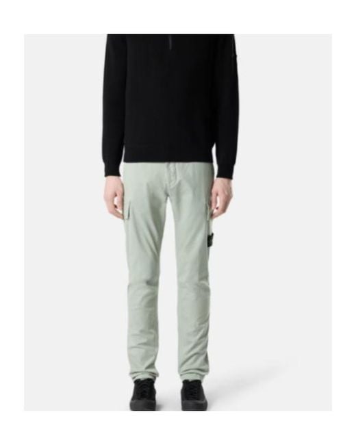 Stone Island Gray Cargo-Pocket Trousers for men