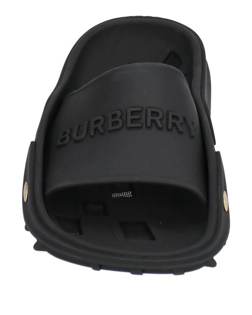 Burberry Black Simple Plastic Slippers