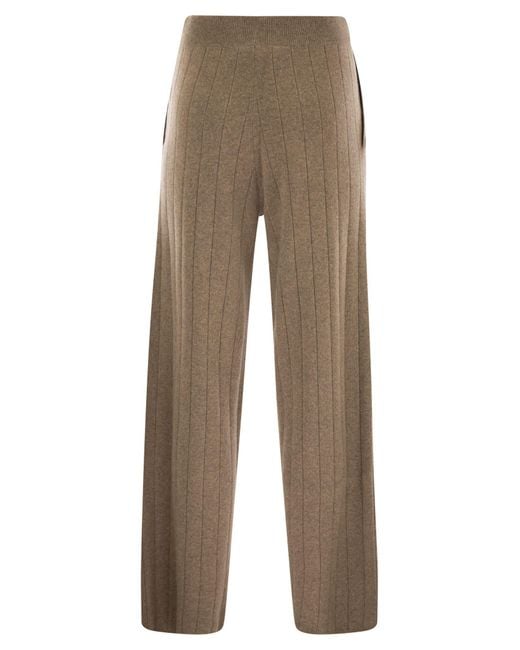 Max Mara Natural Jardin Cashmere Yarn Trousers