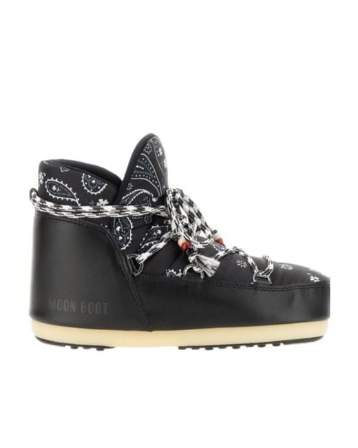 Alanui Black Multi-Panel Lace-Up Boots