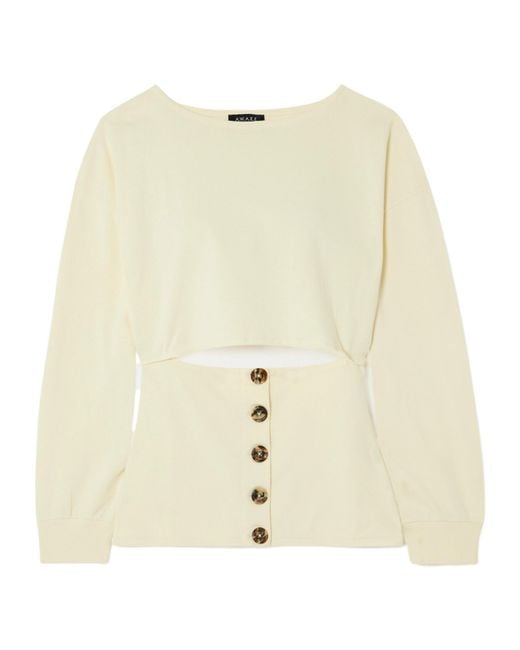 A.W.A.K.E. MODE Natural Casual Plain Jersey Sweatshirt