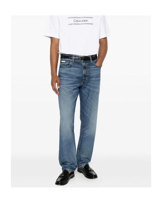 Calvin Klein Blue Belt Loop Jeans for men