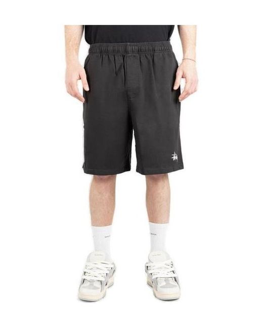 Stussy Black Stüssy Logo Embroidered Heavy Jersey Shorts for men