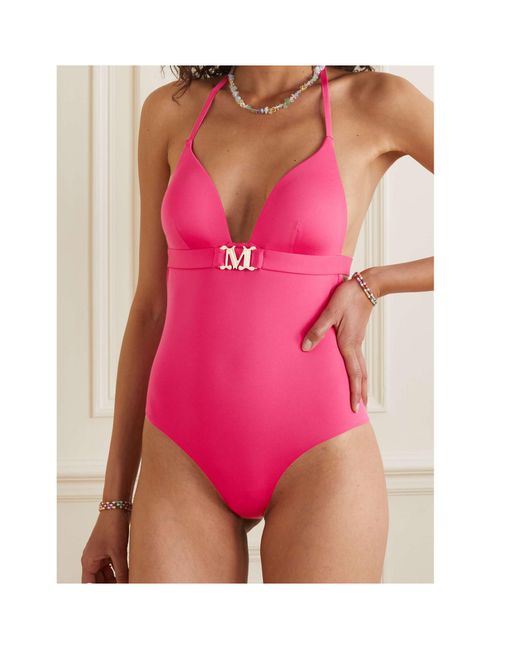 Max Mara Pink Sleeveless One-Piece Swimsuit