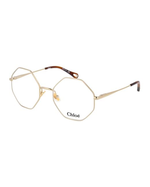 Chloé Natural Chloé Eyewear Octagonal Frame Glasses