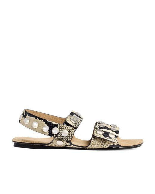 Khaite White Boden Sandals