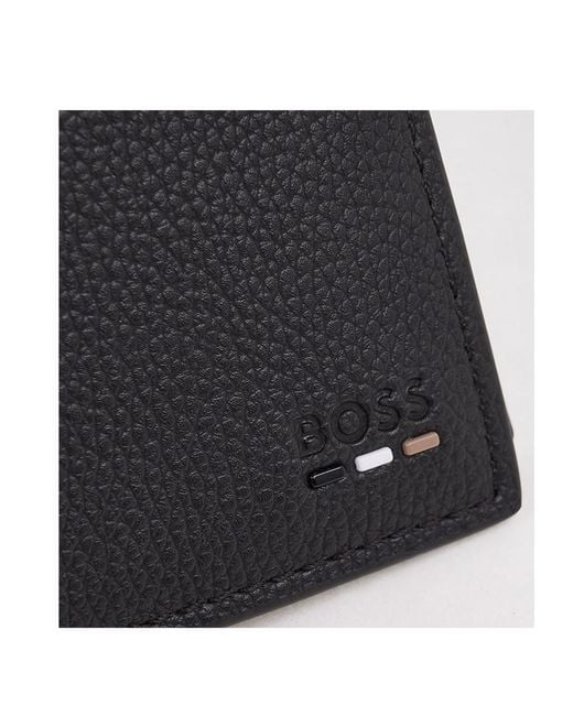 Boss Black Boss Logo Embossed Bi-Fold Wallet for men