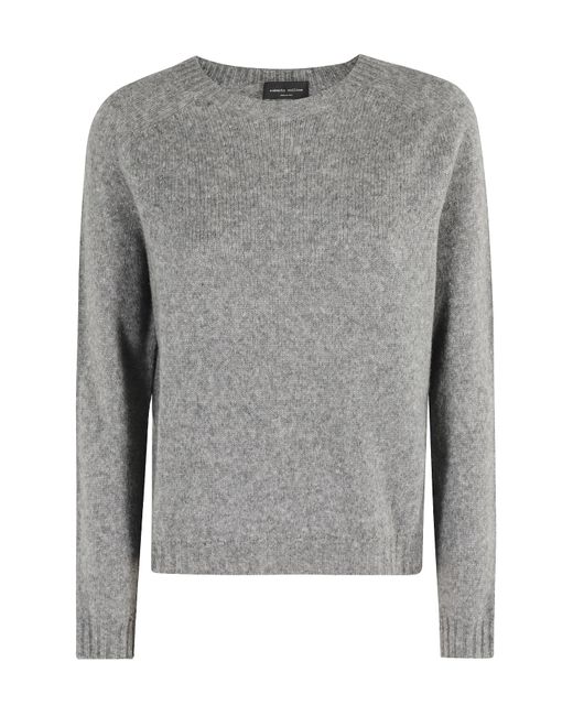 Roberto Collina Gray Crew Neck Long Sleeve Sweater