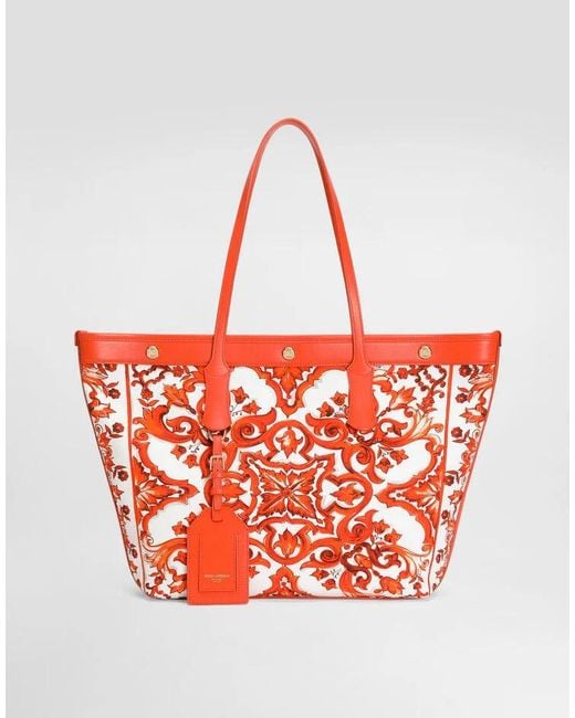 Dolce & Gabbana Red Atene Shopping Bag