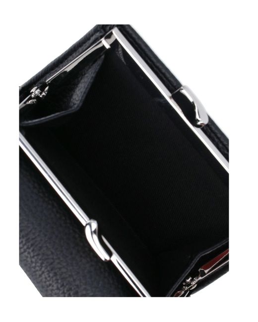 Vivienne Westwood Black Logo Engraved Wallets