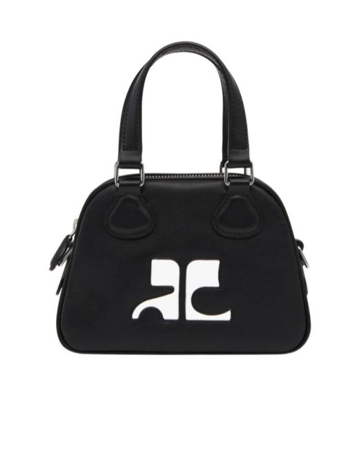 Courreges Black Courrèges Logo Patch Zip-Up Bowling Bag