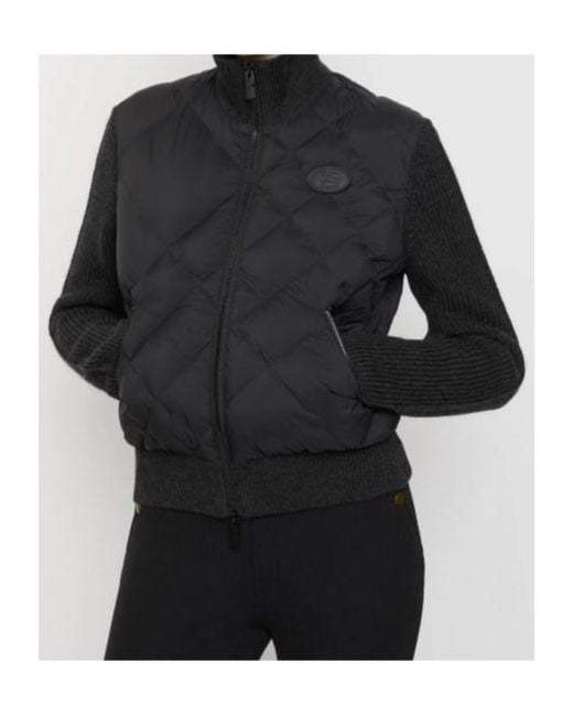 Burberry Black Check-Stitch Nylon And Wool Jacket