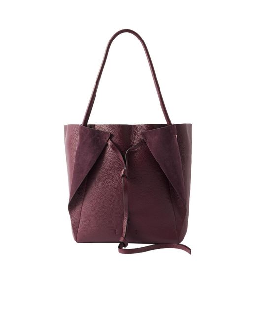 Gabriela Hearst Purple Marija Tassel Shoulder Bag
