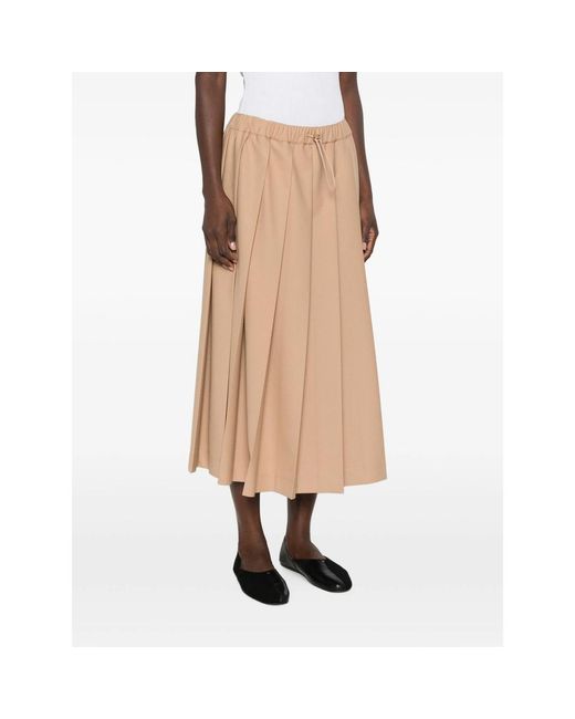 Fabiana Filippi Natural Pleated Skirt