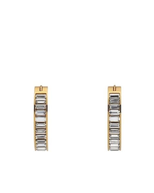 Gucci Metallic Blondie Crystal Hoop Earrings