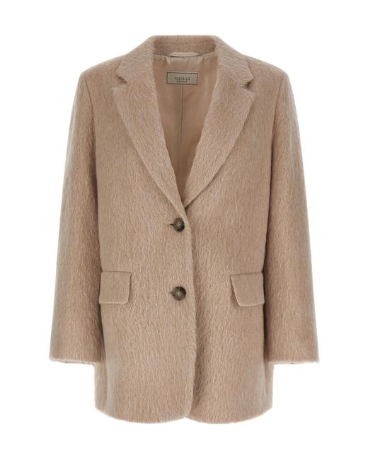 Peserico Brown Single Breasted Blazer