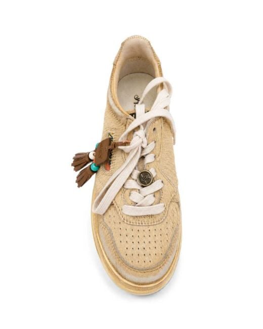 Autry Natural Beaded Tassel Sneakers