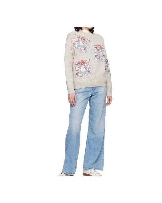 KENZO White Winter Holidays' Embroidered Jumper for men