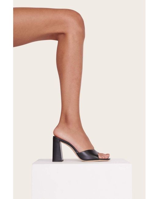 Staud Black Open-Toe Slip-On Sandals