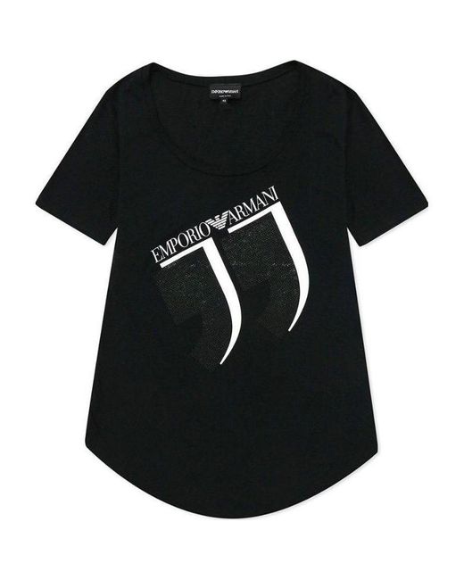 Emporio Armani Black Logo Detail T-Shirt