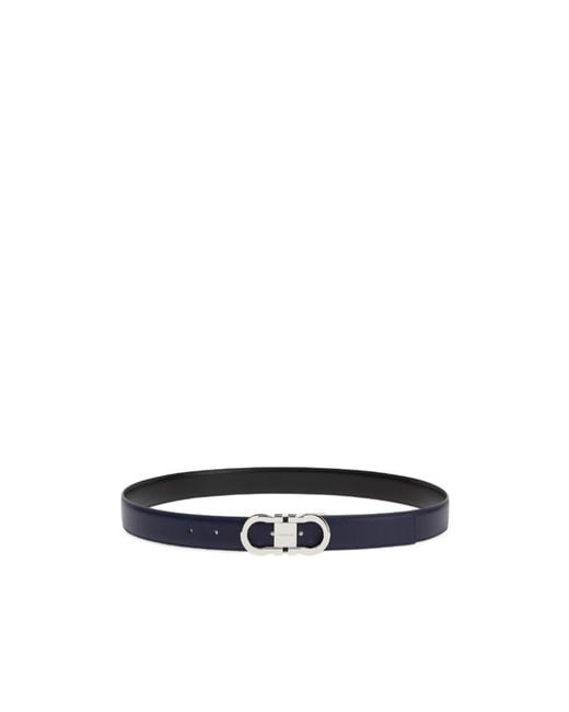 Ferragamo Blue Double-Sided Belt for men