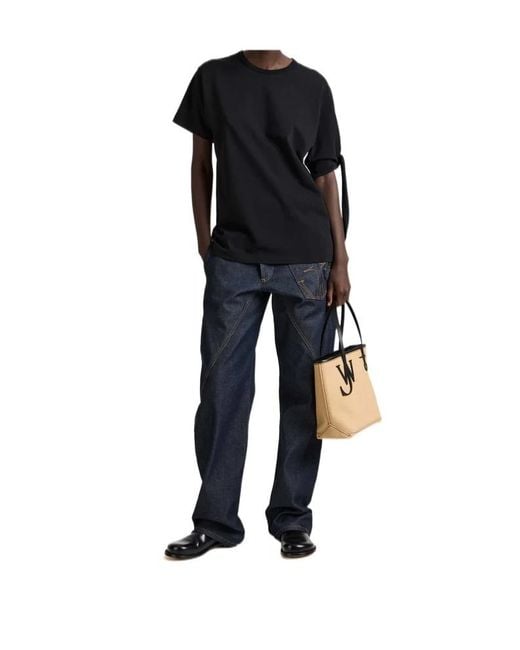 J.W. Anderson Black Jw Anderson Knotted Sleeve T-Shirt