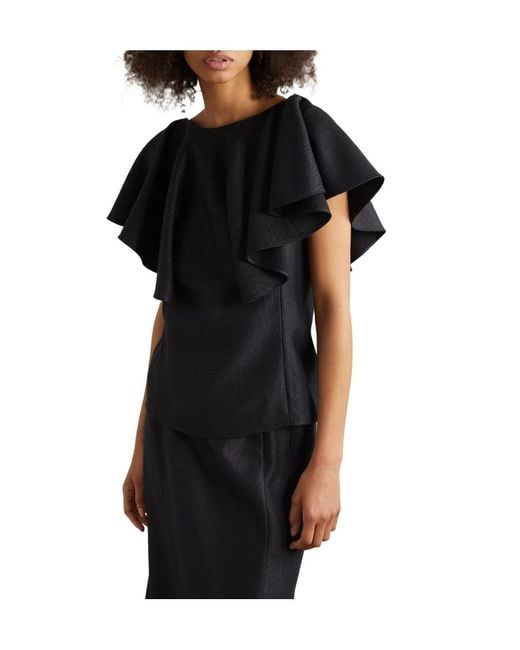 Chloé Black Ruffled Blouse