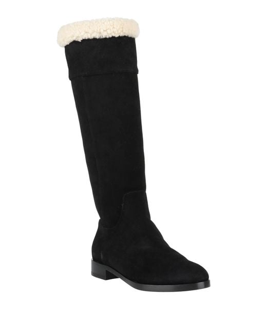 Dolce & Gabbana Black Two-Tone Leather Platform Boots