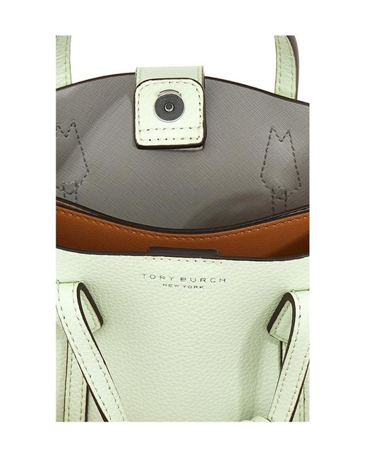 Tory Burch Natural Mini Perry Leather Tote Bag