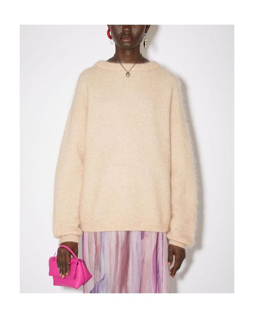 Acne Natural Crew-Neck Knitted Jumper