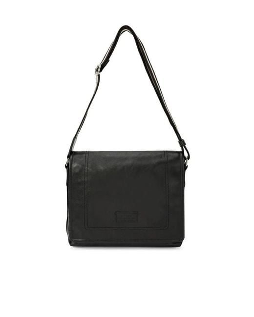 Bally Black Logo Strap Satchel for men