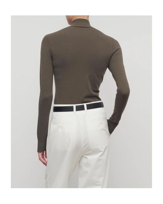 The Row Green Lalea Stretch-Knit Top