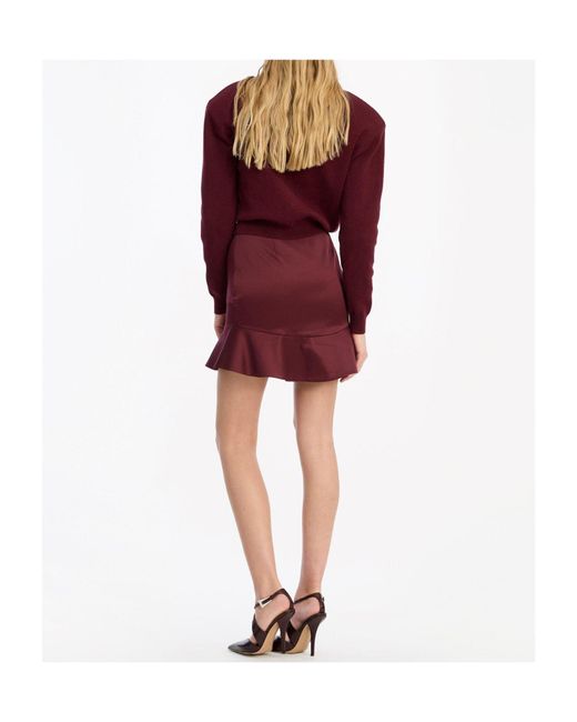 ROTATE BIRGER CHRISTENSEN Red Magtu Long-Sleeved Knit Cardigan