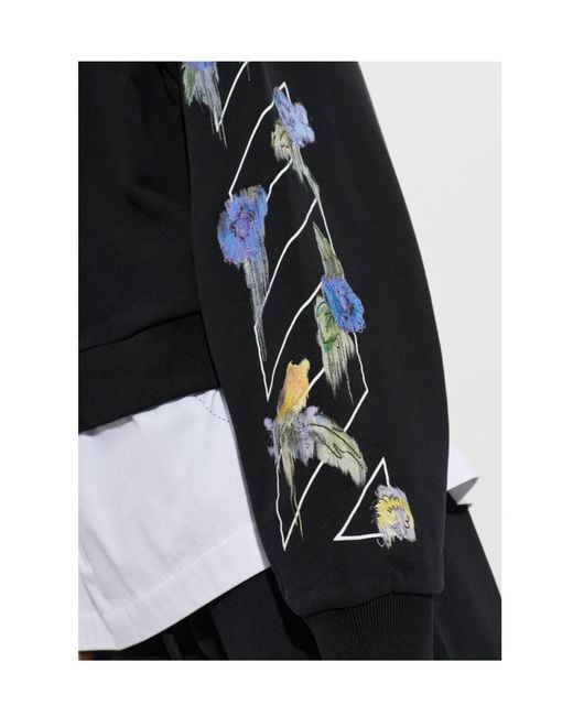 Off-White c/o Virgil Abloh Black Long-Sleeve Zip-Up Sweatshirt