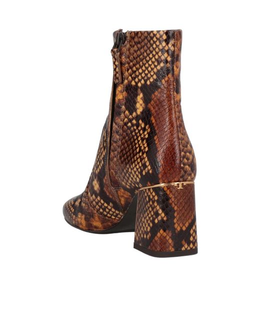 Tory Burch Brown Multi-Colored Leather Boots